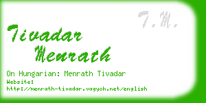 tivadar menrath business card